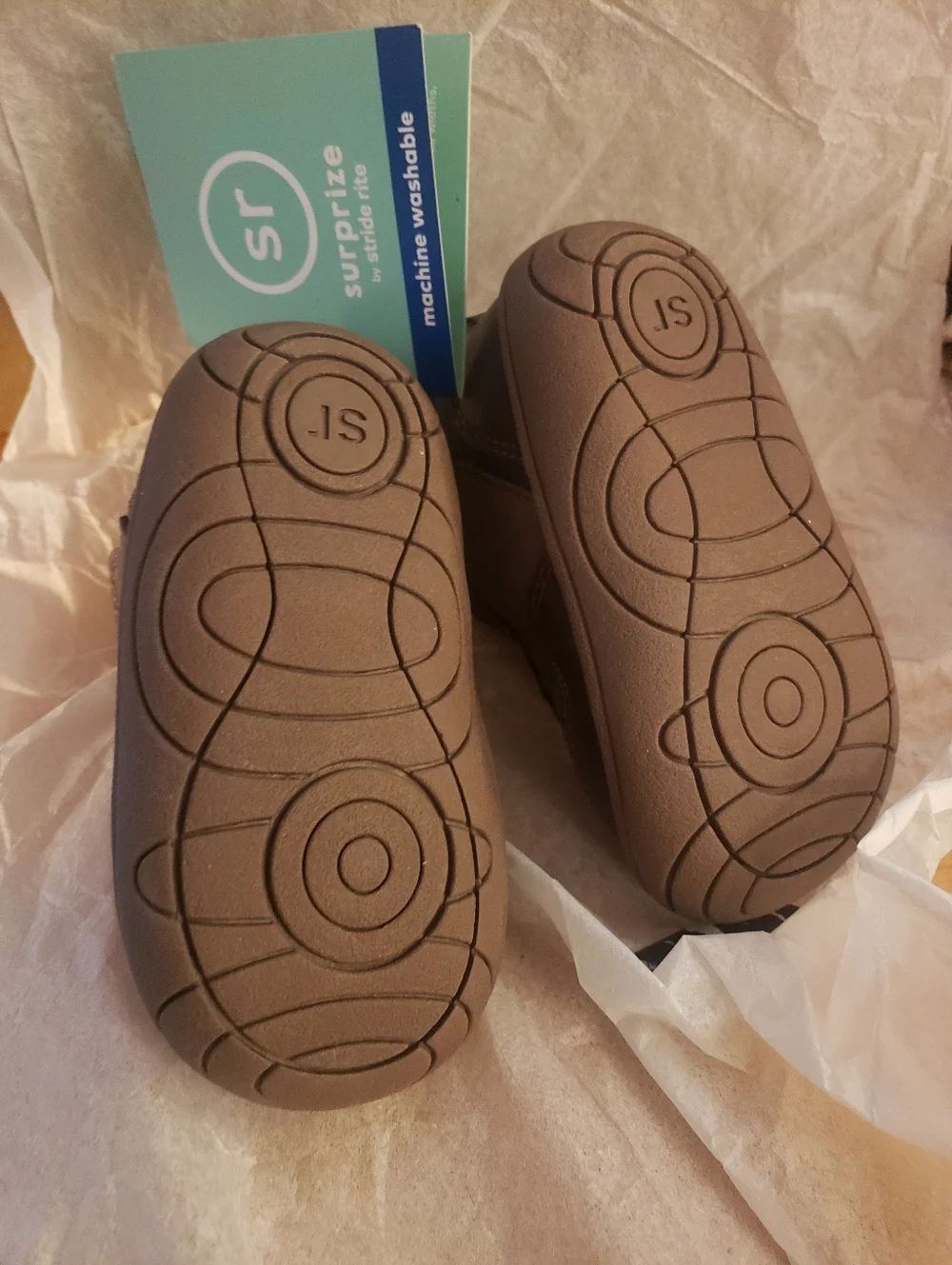 Stride Rite Brown Kids High-Top Boots with Hook-and-Loop Strap Size 4 Infants